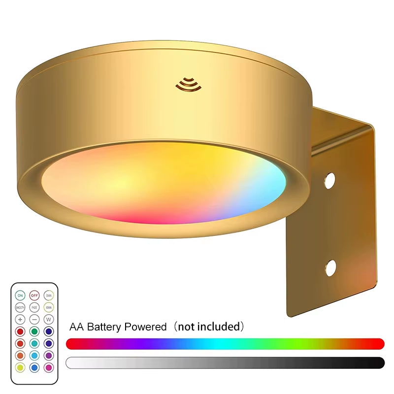 Magnetic LED Wall Light Night Dimmable Magnetic Picture Lights 360° Rotation Touch Remote Control Cabinet Spotlight Night Lamp