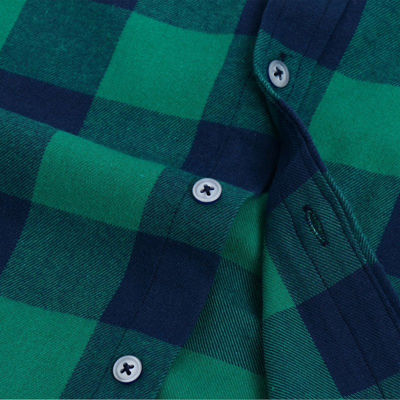 Casual All-Match Plaid Long-Sleeved Shirt Men