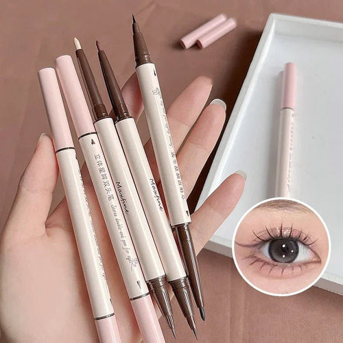 2 In 1 Brown Gel Eyeliner Pencil Ultra - slim Liquid Eye Liner Shadow Pen Smooth High Pigment Silkworm Gel Pen Lasting Eyes Makeup - Fix & Go2 In 1 Brown Gel Eyeliner Pencil Ultra - slim Liquid Eye Liner Shadow Pen Smooth High Pigment Silkworm Gel Pen Lasting Eyes MakeupFix & Go