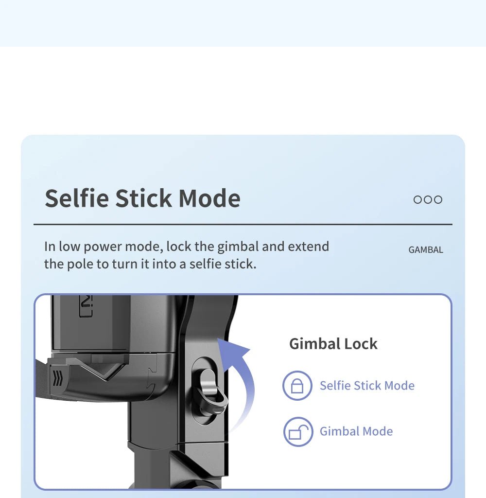 360 Rotation Following Shooting Mode Gimbal Stabilizer Selfie Stick Tripod Gimbal For iPhone Phone Smartphone Live Photography - Fix & Go360 Rotation Following Shooting Mode Gimbal Stabilizer Selfie Stick Tripod Gimbal For iPhone Phone Smartphone Live PhotographyVidéo & PhotoFix & Go