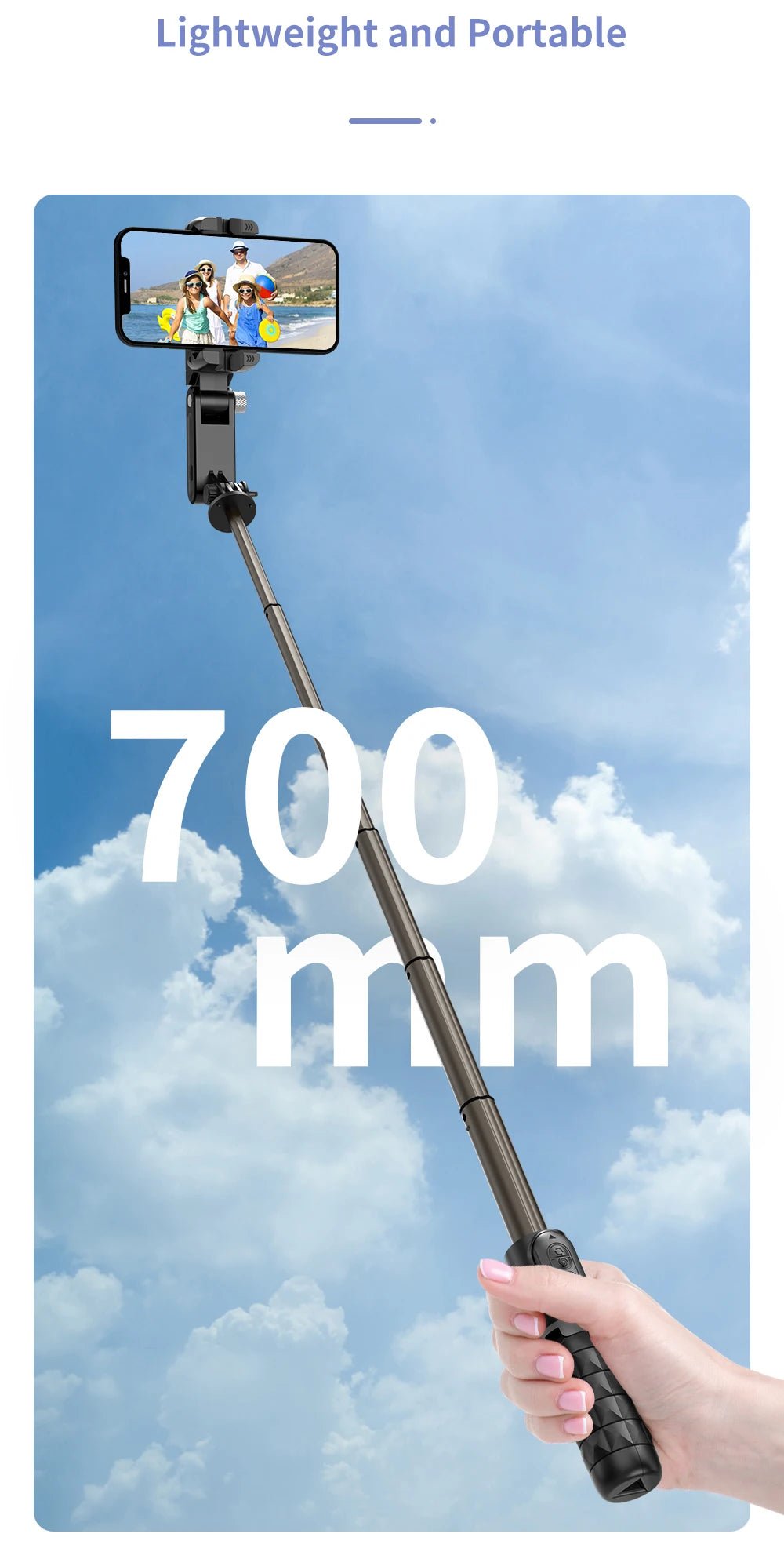360 Rotation Following Shooting Mode Gimbal Stabilizer Selfie Stick Tripod Gimbal For iPhone Phone Smartphone Live Photography - Fix & Go360 Rotation Following Shooting Mode Gimbal Stabilizer Selfie Stick Tripod Gimbal For iPhone Phone Smartphone Live PhotographyVidéo & PhotoFix & Go