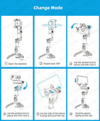 360 Rotation Following Shooting Mode Gimbal Stabilizer Selfie Stick Tripod Gimbal For iPhone Phone Smartphone Live Photography - Fix & Go360 Rotation Following Shooting Mode Gimbal Stabilizer Selfie Stick Tripod Gimbal For iPhone Phone Smartphone Live PhotographyVidéo & PhotoFix & Go