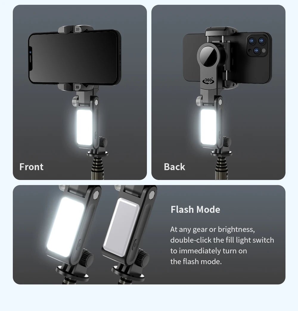 360 Rotation Following Shooting Mode Gimbal Stabilizer Selfie Stick Tripod Gimbal For iPhone Phone Smartphone Live Photography - Fix & Go360 Rotation Following Shooting Mode Gimbal Stabilizer Selfie Stick Tripod Gimbal For iPhone Phone Smartphone Live PhotographyVidéo & PhotoFix & Go