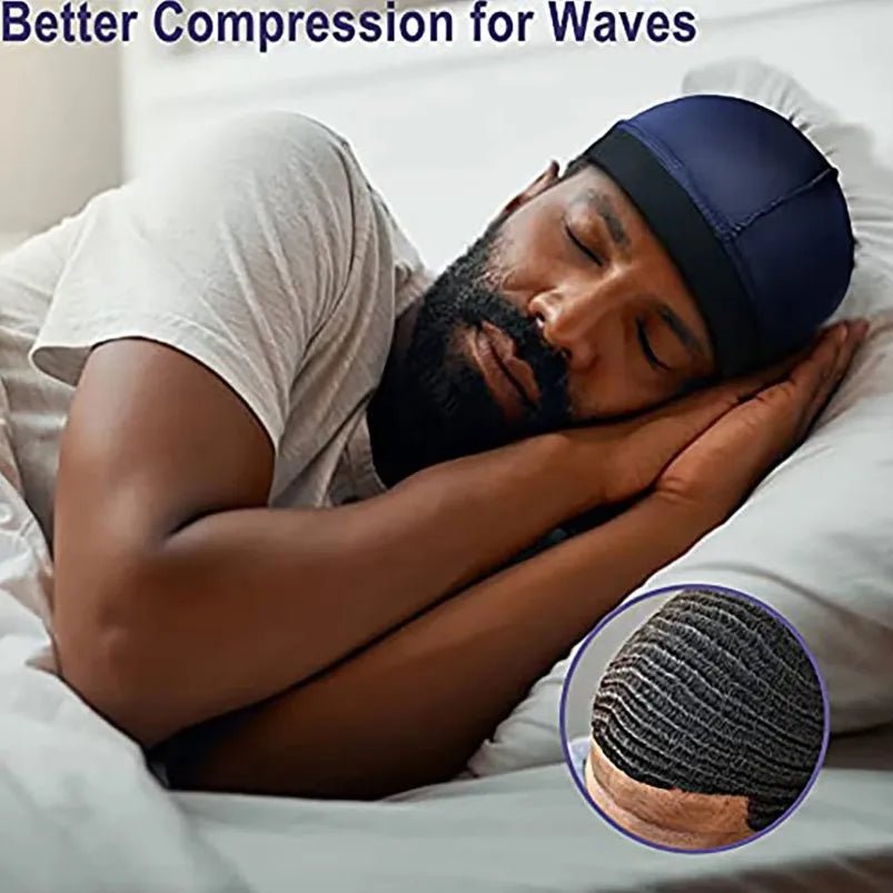 FATAON 4 PCS New Solid Color Wave Cap Men Soft Elastic Breathable Beanie Turban Hat Unisex Mode & AccessoiresFATAON