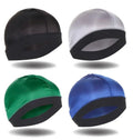 FATAON 4 PCS New Solid Color Wave Cap Men Soft Elastic Breathable Beanie Turban Hat Unisex Mode & AccessoiresFATAON