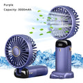 5000mAh Mini ventilateur portatif sans fil USB Rechargeable Portable affichage numérique support pour téléphone ventilateur 5 vitesses pliable cou ventilateurs suspendus - FATAON5000mAh Mini ventilateur portatif sans fil USB Rechargeable Portable affichage numérique support pour téléphone ventilateur 5 vitesses pliable cou ventilateurs suspendusTechnologie PortableFATAON