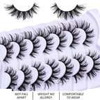 7 Pairs Fashionable Wet - Style False Eyelashes Set - D Curl Doll/Cat Eye/Anime/Cosplay Look,For Special Occasions and Daily Wear - Fix & Go7 Pairs Fashionable Wet - Style False Eyelashes Set - D Curl Doll/Cat Eye/Anime/Cosplay Look,For Special Occasions and Daily WearFix & Go