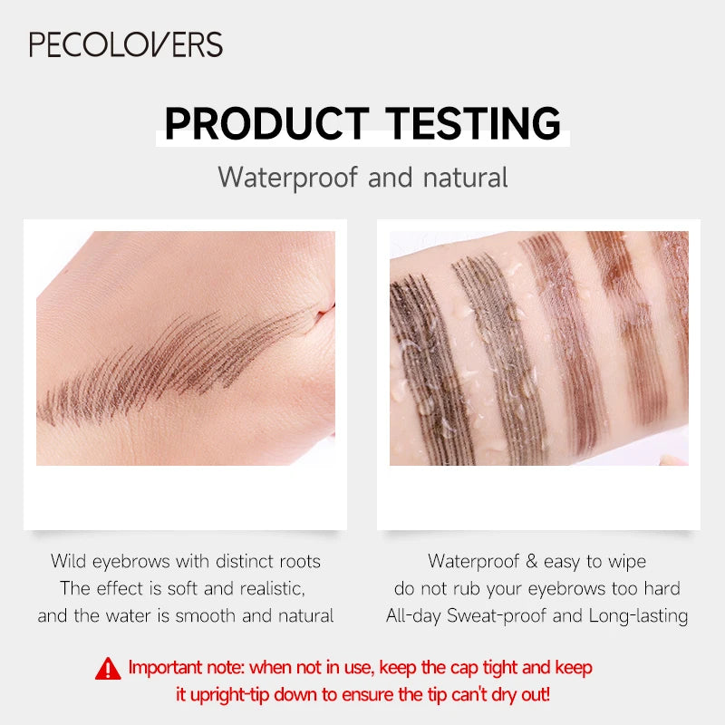 4 Fork Waterproof Eyebrow Pencil Women 3D Long Lasting Natural Liquid Eye Brow Pen Eyebrow Tint Tattoo Pen Tip Makeup Tools