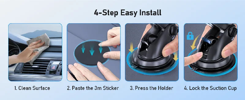 2026 NEW Universal Sucker Car Phone Holder 360° Windshield Car Dashboard Mobile Cell Support Bracket for Smartphones