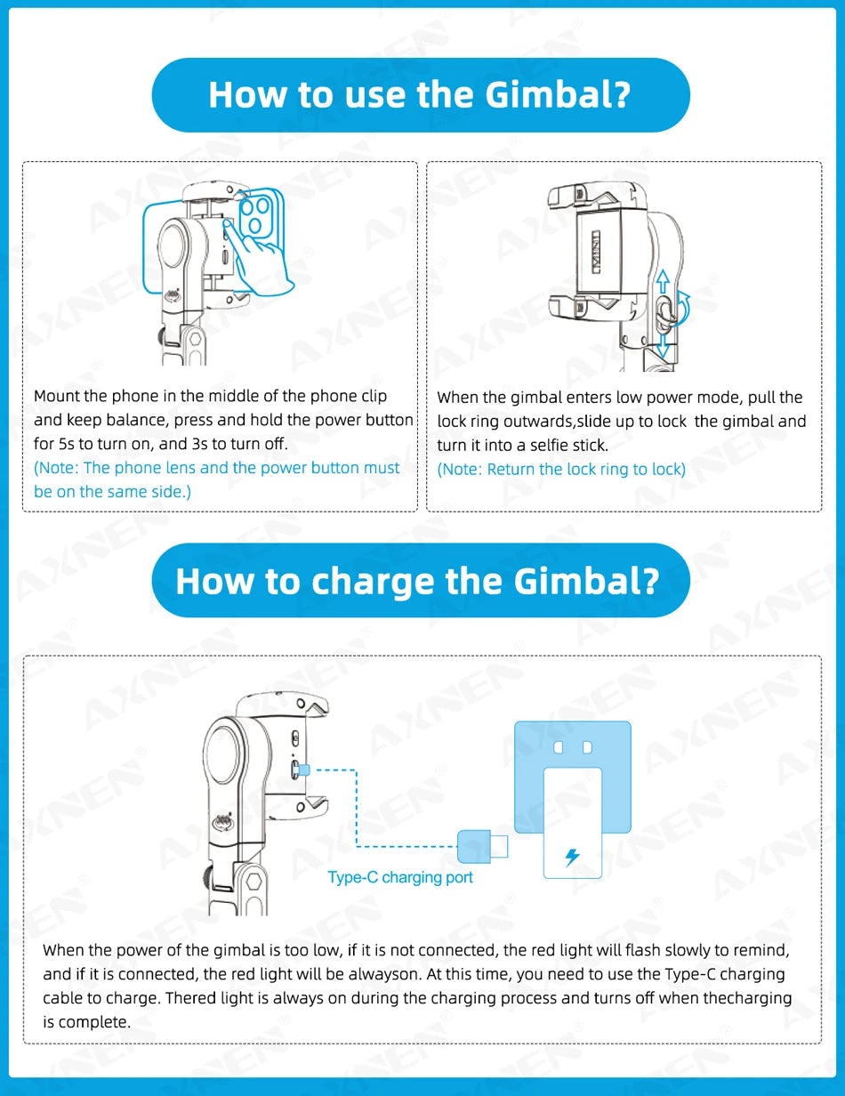 360 Rotation Following Shooting Mode Gimbal Stabilizer Selfie Stick Tripod Gimbal For iPhone Phone Smartphone Live Photography