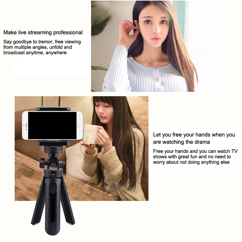 Ausziehbarer Handy-Stativ-Selfie-Stick im Taschenformat für Live-Streaming