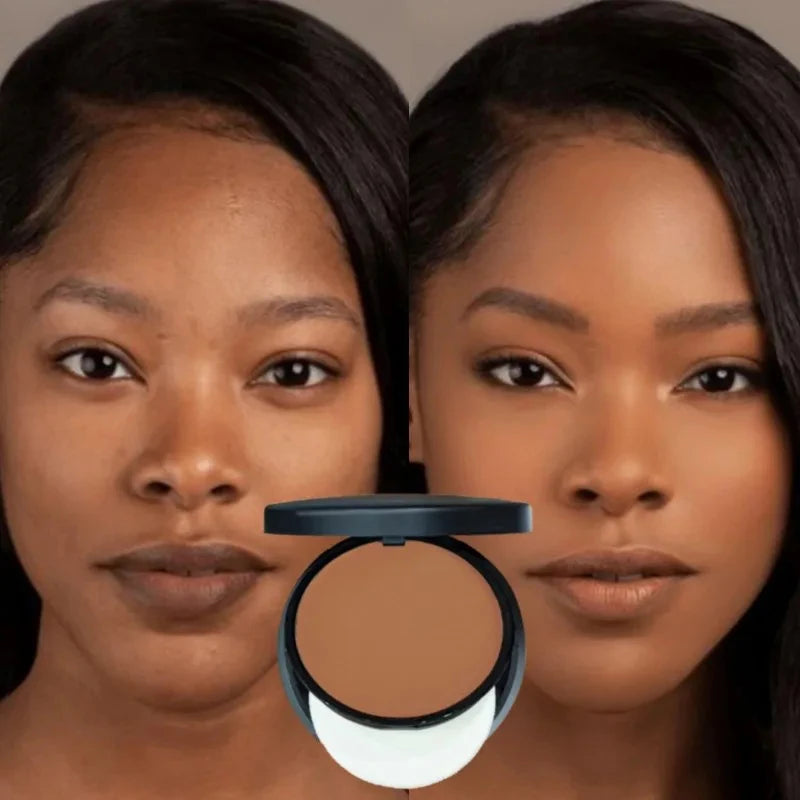 6 Color Matte Face Pressed Powder 24 Hours Oil Control Natural Setting Powder Foundation Full Coverage Waterproof Lasting Makeup