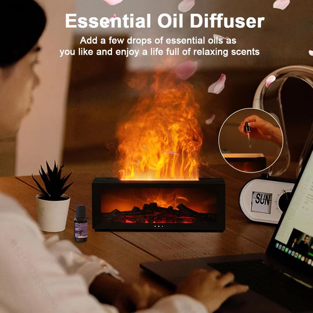 Air Humidifier Essential Oils Humidifiers Home Aroma Humidifier Flame Automatic Fragrance Diffuser with LED Light Remote Control - Fix & GoAir Humidifier Essential Oils Humidifiers Home Aroma Humidifier Flame Automatic Fragrance Diffuser with LED Light Remote ControlFix & Go