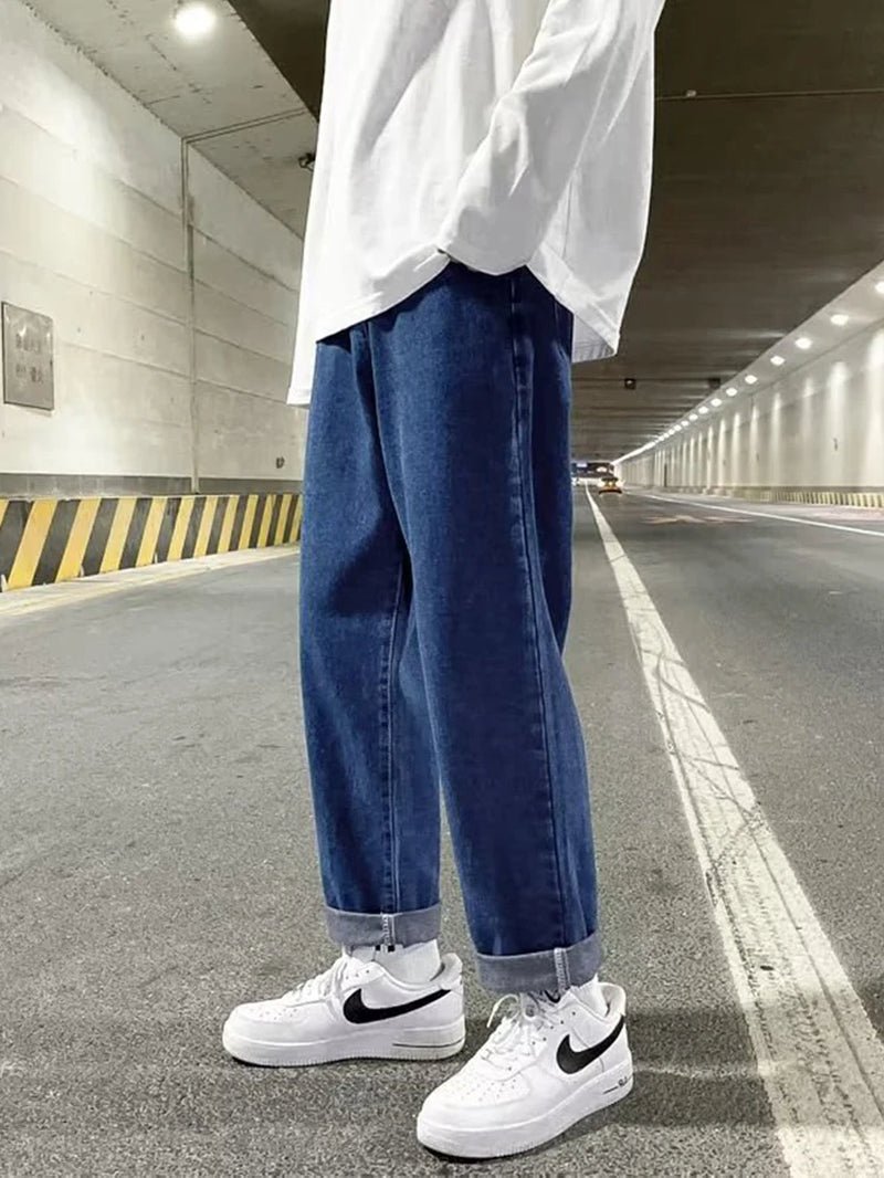 Autumn Korean Fashion Drawstring Y2K Jeans Homme Classic Baggy Straight Wide Leg Pants 2026 New Hip Hop Streetwear Casual Jean - Fix & GoAutumn Korean Fashion Drawstring Y2K Jeans Homme Classic Baggy Straight Wide Leg Pants 2026 New Hip Hop Streetwear Casual JeanFix & Go