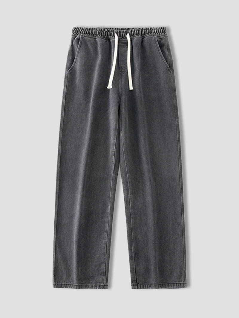 Autumn Korean Fashion Drawstring Y2K Jeans Homme Classic Baggy Straight Wide Leg Pants 2026 New Hip Hop Streetwear Casual Jean - Fix & GoAutumn Korean Fashion Drawstring Y2K Jeans Homme Classic Baggy Straight Wide Leg Pants 2026 New Hip Hop Streetwear Casual JeanFix & Go