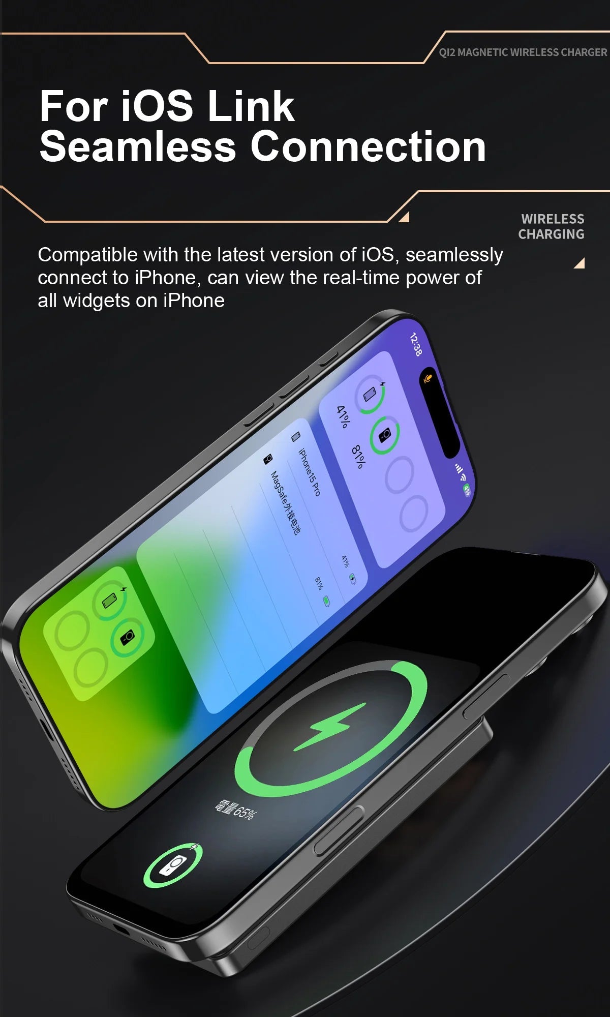 Batterie externe portable magnétique QI 2.1 à charge rapide sans fil pour iPhone 12-17 Pro, Watch, Airpods 5000/10000mAh - FATAONBatterie externe portable magnétique QI 2.1 à charge rapide sans fil pour iPhone 12-17 Pro, Watch, Airpods 5000/10000mAhFATAON