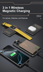 Batterie externe portable magnétique QI 2.1 à charge rapide sans fil pour iPhone 12-17 Pro, Watch, Airpods 5000/10000mAh - FATAONBatterie externe portable magnétique QI 2.1 à charge rapide sans fil pour iPhone 12-17 Pro, Watch, Airpods 5000/10000mAhFATAON