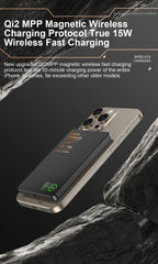 Batterie externe portable magnétique QI 2.1 à charge rapide sans fil pour iPhone 12-17 Pro, Watch, Airpods 5000/10000mAh - FATAONBatterie externe portable magnétique QI 2.1 à charge rapide sans fil pour iPhone 12-17 Pro, Watch, Airpods 5000/10000mAhFATAON