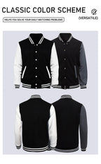 Black White Jacket Coats 5XL Loose Oversized Clothes Casual Men Women Baseball Clothes Couple Street Coat Warm Fleece Jackets - Fix & GoBlack White Jacket Coats 5XL Loose Oversized Clothes Casual Men Women Baseball Clothes Couple Street Coat Warm Fleece JacketsFix & Go
