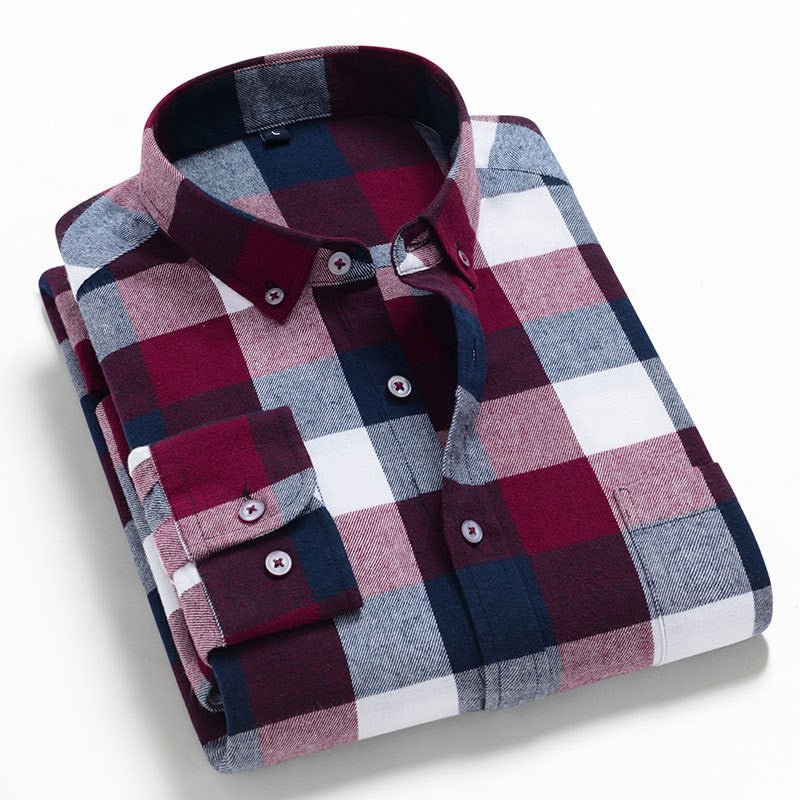 Casual All - Match Plaid Long - Sleeved Shirt Men - Fix & GoCasual All - Match Plaid Long - Sleeved Shirt MenFix & Go