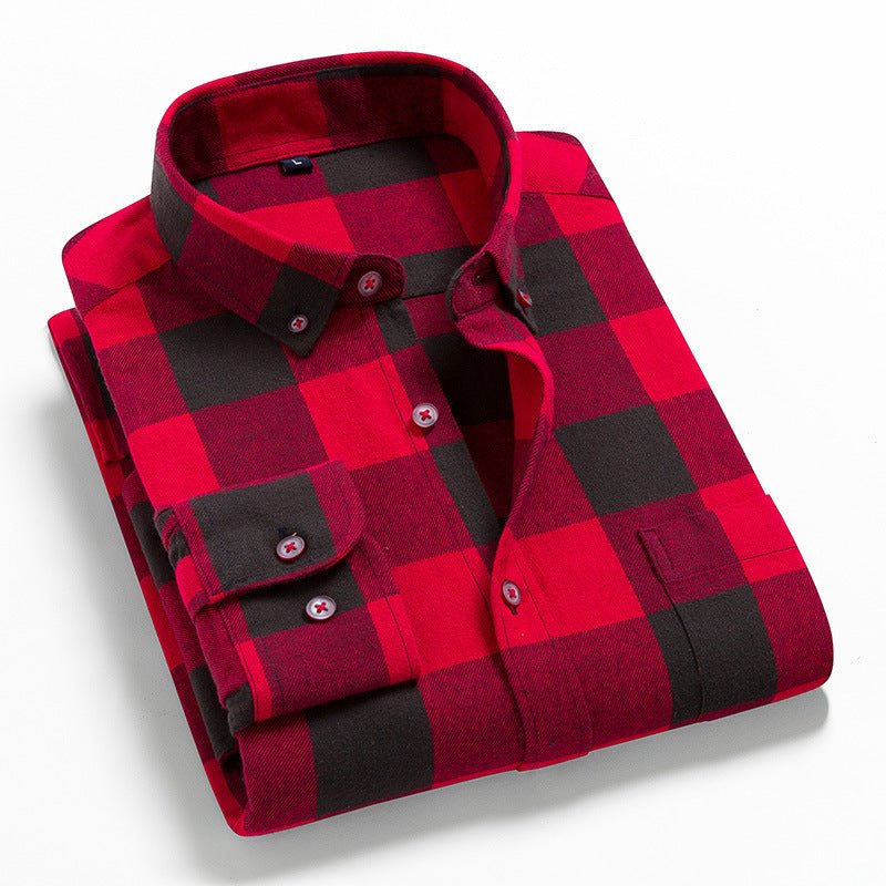 Casual All - Match Plaid Long - Sleeved Shirt Men - Fix & GoCasual All - Match Plaid Long - Sleeved Shirt MenFix & Go