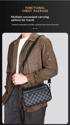 Cross - border New Niche Men's Backpack Shoulder Crossbody Bag Trendy Casual Fashion PU Waterproof Small Square Spring 2026 Street - FATAONCross - border New Niche Men's Backpack Shoulder Crossbody Bag Trendy Casual Fashion PU Waterproof Small Square Spring 2026 StreetMode & AccessoiresFATAON