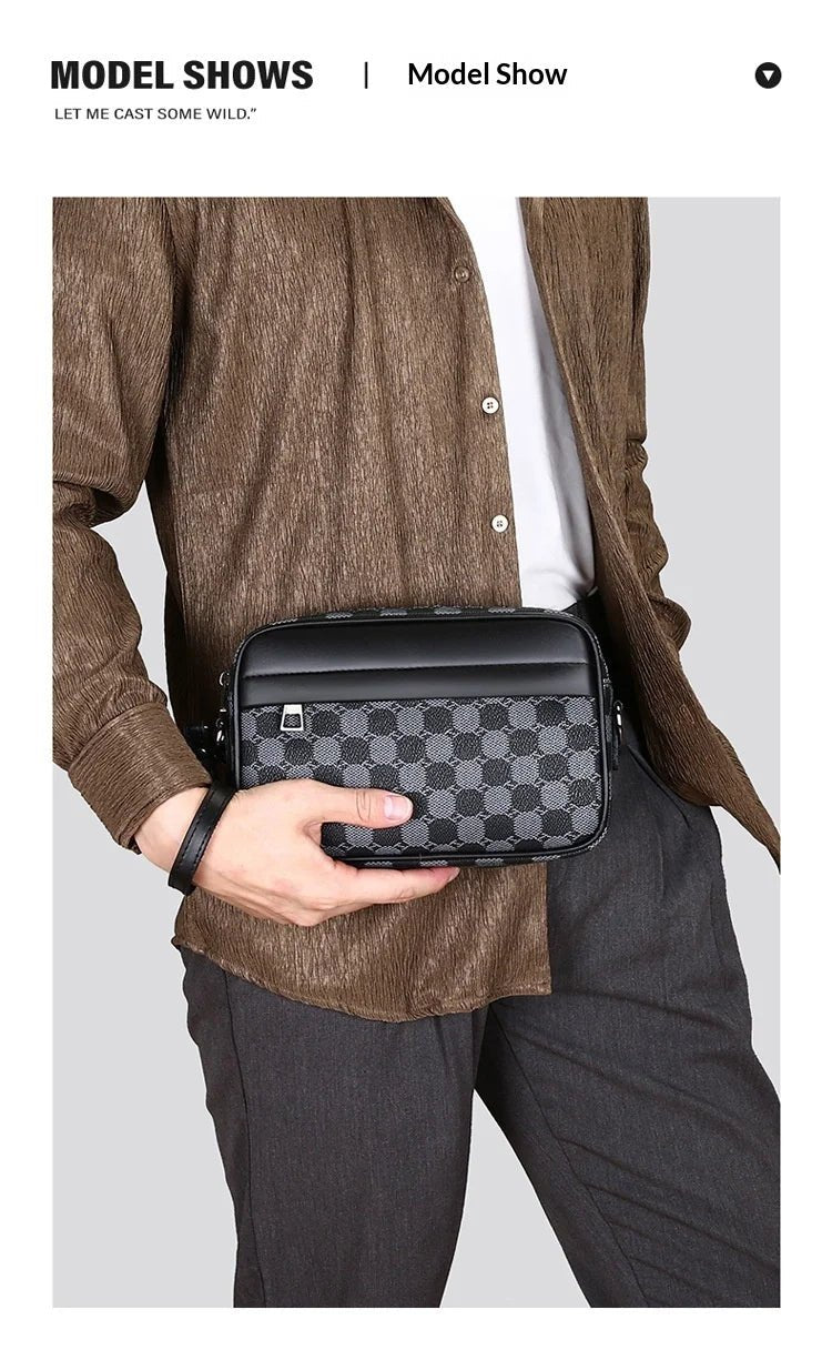 Cross - border New Niche Men's Backpack Shoulder Crossbody Bag Trendy Casual Fashion PU Waterproof Small Square Spring 2026 Street - FATAONCross - border New Niche Men's Backpack Shoulder Crossbody Bag Trendy Casual Fashion PU Waterproof Small Square Spring 2026 StreetMode & AccessoiresFATAON