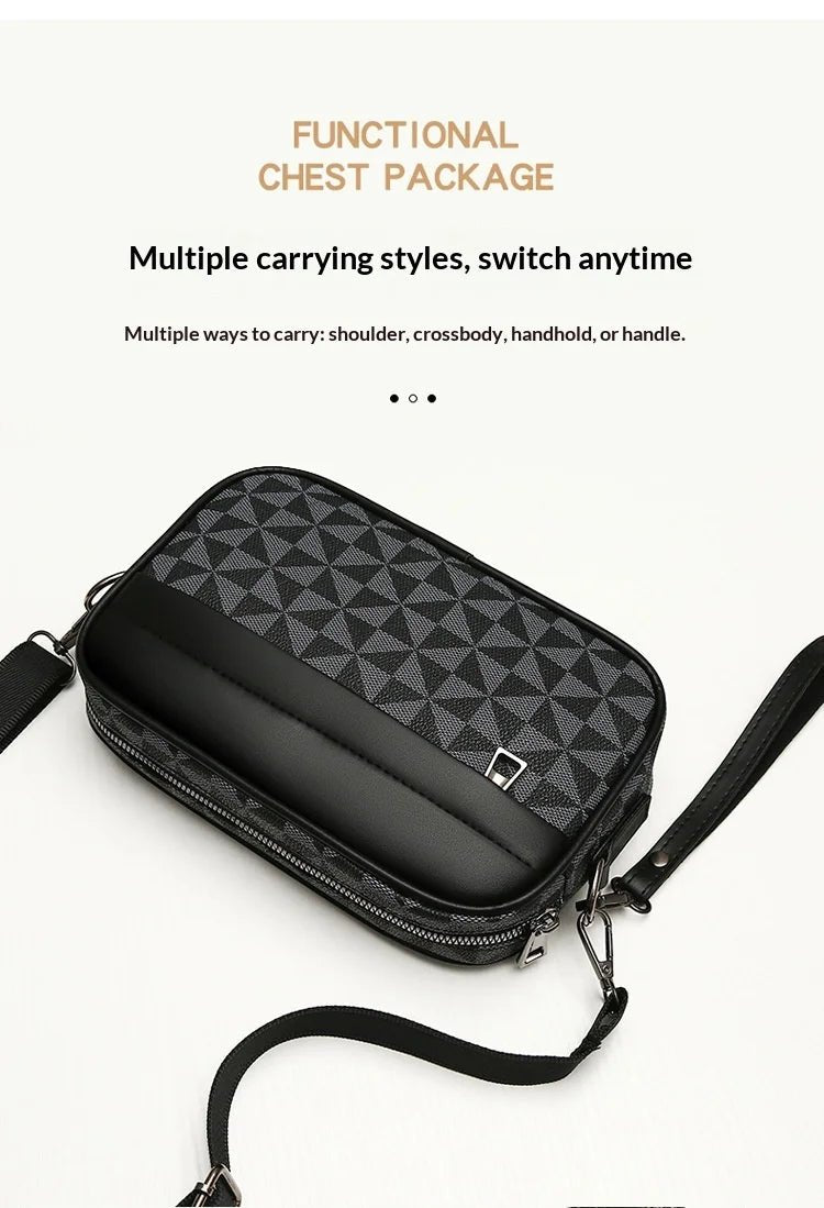 Cross - border New Niche Men's Backpack Shoulder Crossbody Bag Trendy Casual Fashion PU Waterproof Small Square Spring 2026 Street - FATAONCross - border New Niche Men's Backpack Shoulder Crossbody Bag Trendy Casual Fashion PU Waterproof Small Square Spring 2026 StreetMode & AccessoiresFATAON