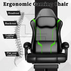 Ergonomic Gaming Chair, Electronic Gaming Chair with Pocket Spring Pad and Footrest, Height Adjustable Computer Chair - Fix & GoErgonomic Gaming Chair, Electronic Gaming Chair with Pocket Spring Pad and Footrest, Height Adjustable Computer ChairFix & Go