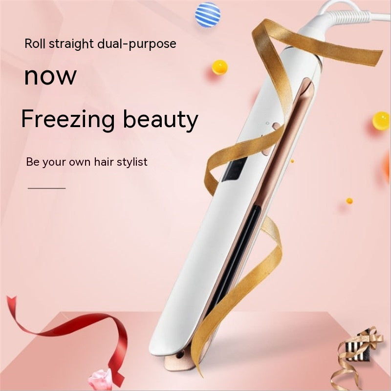 Hair Curler and Straightener Dual-Use Air Bangs Hair Straightener