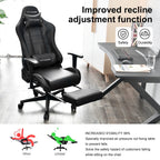 GTRACING Music Gaming Chair with Footrest Ergonomic Reclining PU Leather Office Chair, Black - Fix & GoGTRACING Music Gaming Chair with Footrest Ergonomic Reclining PU Leather Office Chair, BlackFix & Go