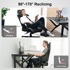 GTRACING Music Gaming Chair with Footrest Ergonomic Reclining PU Leather Office Chair, Black - Fix & GoGTRACING Music Gaming Chair with Footrest Ergonomic Reclining PU Leather Office Chair, BlackFix & Go
