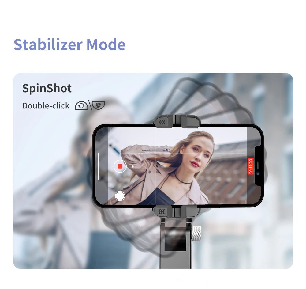 Handheld Gimbal Stabilizer Selfie Stick Tripod For iPhone Android Cell Phone Mobile Smartphone Camera Hand Portable Cellphone - Fix & GoHandheld Gimbal Stabilizer Selfie Stick Tripod For iPhone Android Cell Phone Mobile Smartphone Camera Hand Portable CellphoneVidéo & PhotoFix & Go