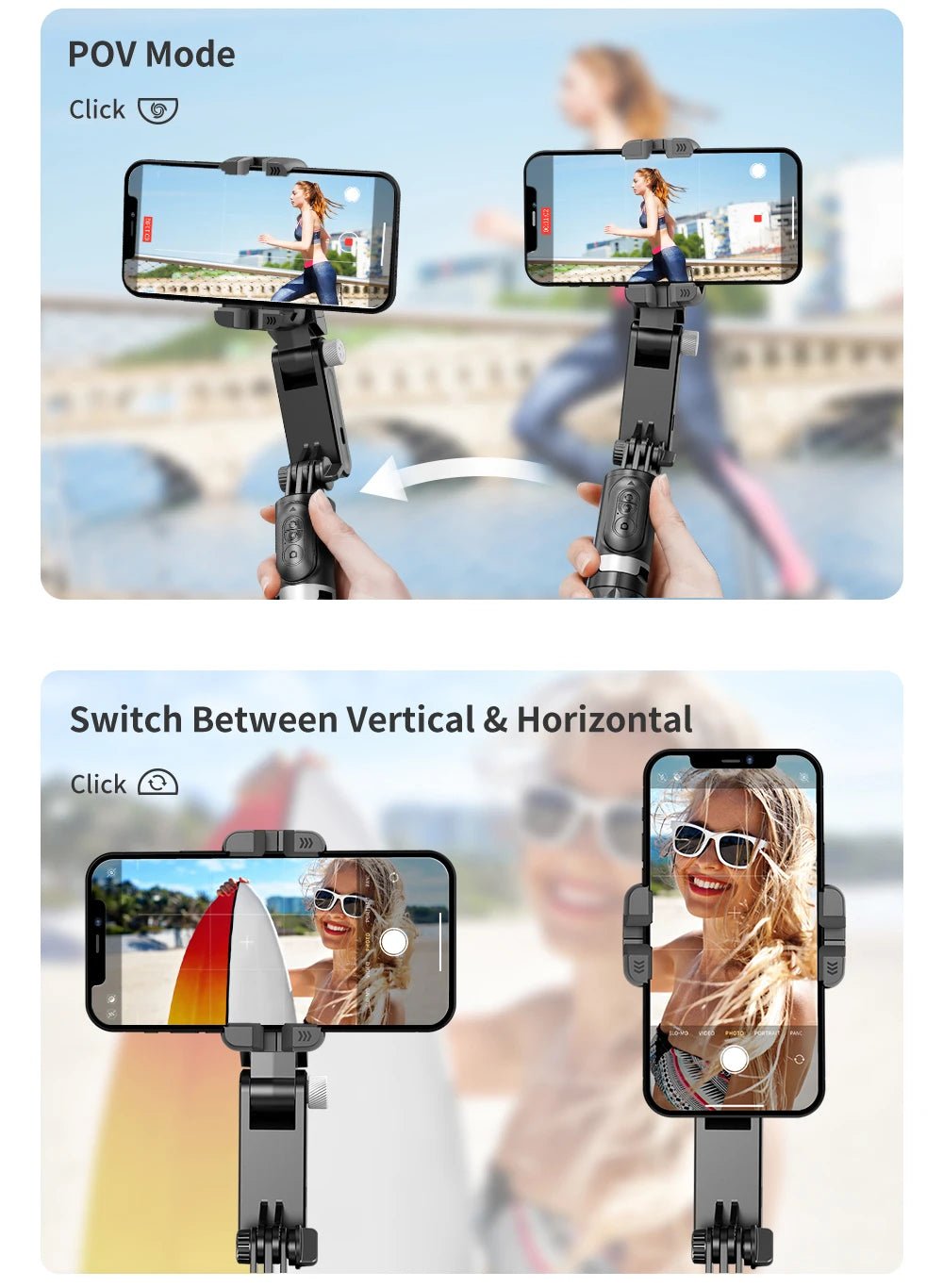 Handheld Gimbal Stabilizer Selfie Stick Tripod For iPhone Android Cell Phone Mobile Smartphone Camera Hand Portable Cellphone - Fix & GoHandheld Gimbal Stabilizer Selfie Stick Tripod For iPhone Android Cell Phone Mobile Smartphone Camera Hand Portable CellphoneVidéo & PhotoFix & Go
