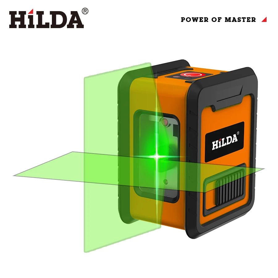 HILDA Laser Level Meter 2 - Lines Cross Green Level Laser Horizontal & Vertical Nivel Laser Self - Leveling - Fix & GoHILDA Laser Level Meter 2 - Lines Cross Green Level Laser Horizontal & Vertical Nivel Laser Self - LevelingOutils & MesureFix & Go