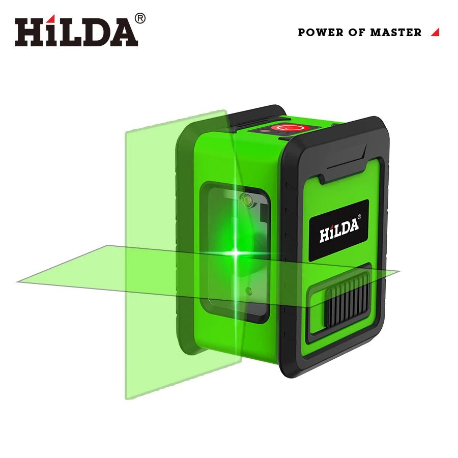 HILDA Laser Level Meter 2 - Lines Cross Green Level Laser Horizontal & Vertical Nivel Laser Self - Leveling - Fix & GoHILDA Laser Level Meter 2 - Lines Cross Green Level Laser Horizontal & Vertical Nivel Laser Self - LevelingOutils & MesureFix & Go