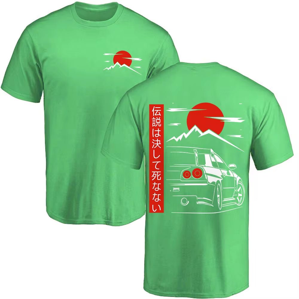 Japanese Style Car JDM Culture GTR Racing T Shirts Back Print Street Wear Original Design Oversized 100% Cotton Tops Tee Homme - Fix & GoJapanese Style Car JDM Culture GTR Racing T Shirts Back Print Street Wear Original Design Oversized 100% Cotton Tops Tee HommeFix & Go
