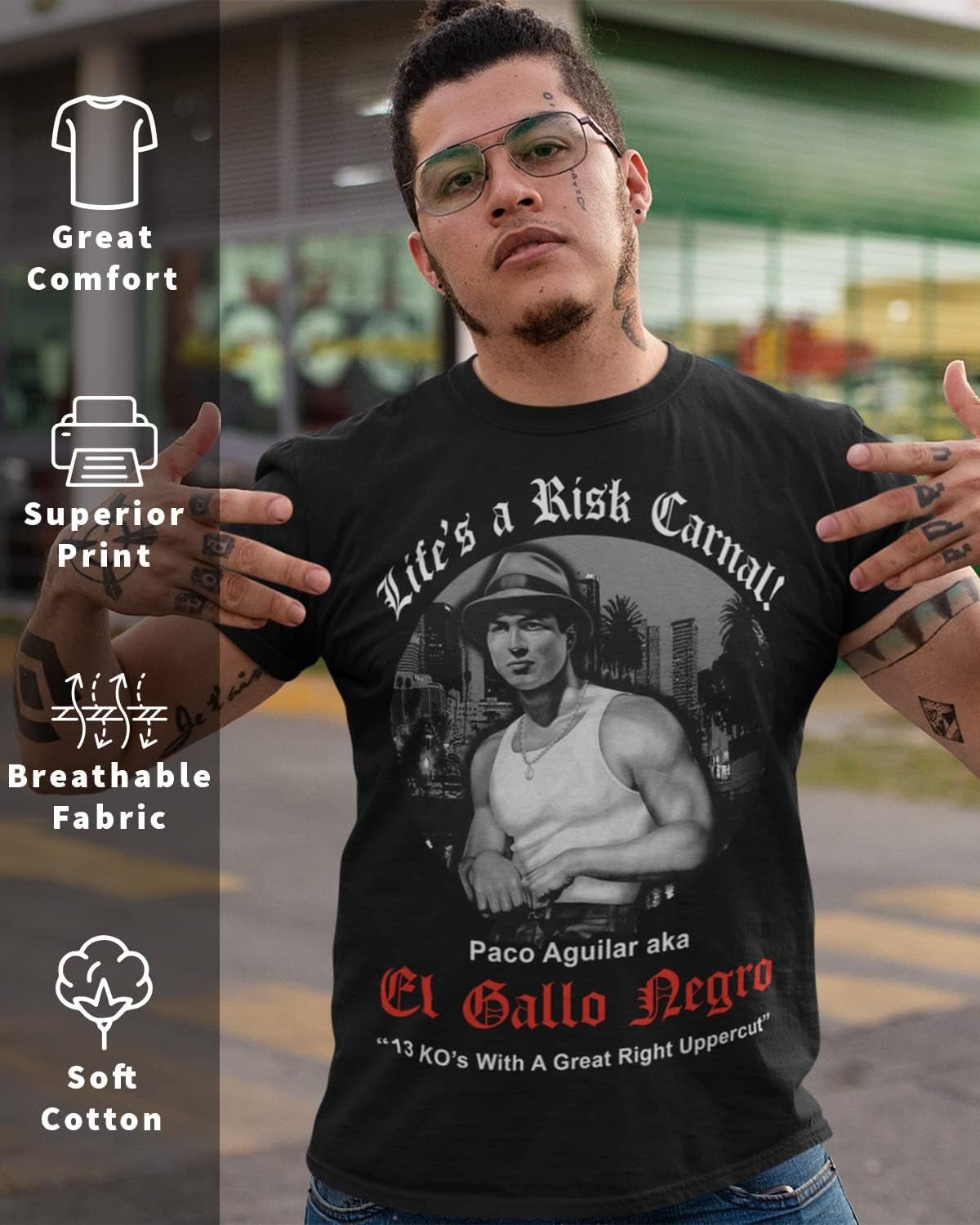 Mens Chicano Inspired Vatos Shirt Blood in Blood Out Movie Tribute Tee - Fix & GoMens Chicano Inspired Vatos Shirt Blood in Blood Out Movie Tribute TeeFix & Go