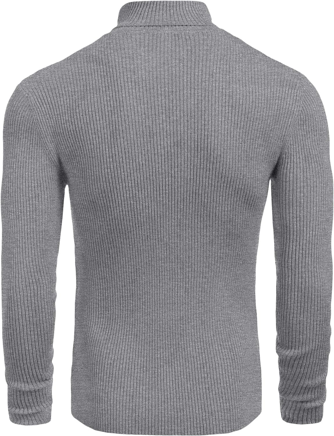 Mens Ribbed Slim Fit Knitted Pullover Casual Turtleneck Sweater - Fix & GoMens Ribbed Slim Fit Knitted Pullover Casual Turtleneck SweaterFix & Go
