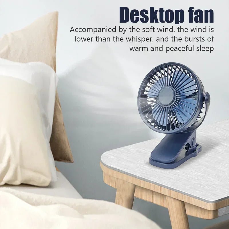 Mini ventilateur portatif à pince à main, chargeur USB, ventilateur électrique silencieux de bureau, haute qualité, dortoir d'étudiants, petits ventilateurs de refroidissement - FATAONMini ventilateur portatif à pince à main, chargeur USB, ventilateur électrique silencieux de bureau, haute qualité, dortoir d'étudiants, petits ventilateurs de refroidissementMaison & BricolageFATAON