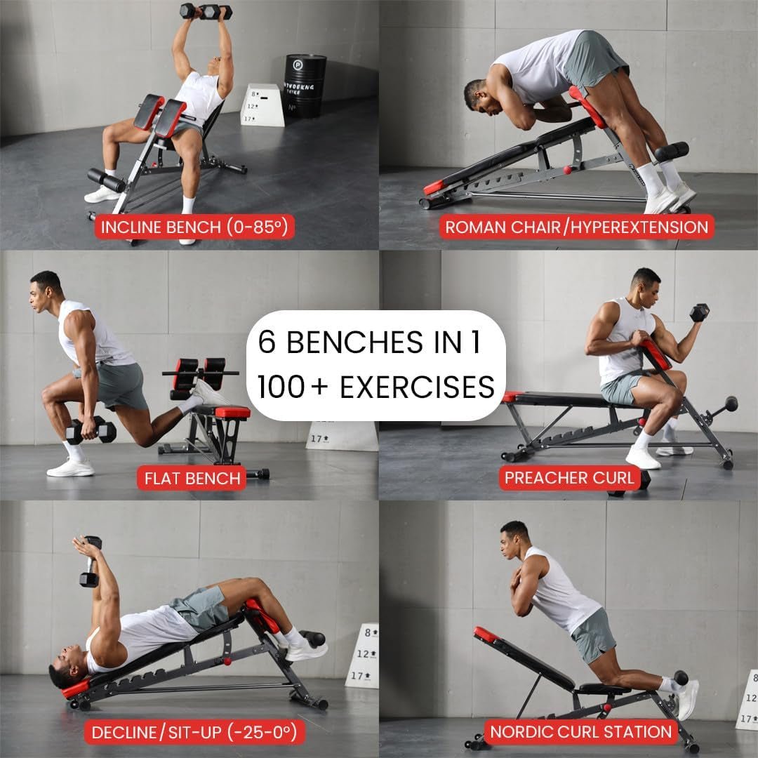 Multi-Functional FID Weight Bench for Full All-In-One Body Workout shop_name#Fitness & SportFATAON