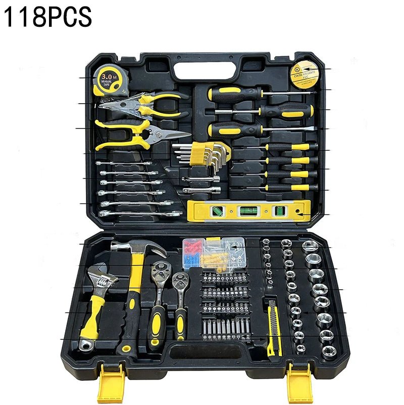 New Hardware Tool Set Combination Tool Set Multifunctional Household Use Manual Woodworking Toolbox Manual Repair Tool Sets - Fix & GoNew Hardware Tool Set Combination Tool Set Multifunctional Household Use Manual Woodworking Toolbox Manual Repair Tool SetsOutils & MesureFix & Go
