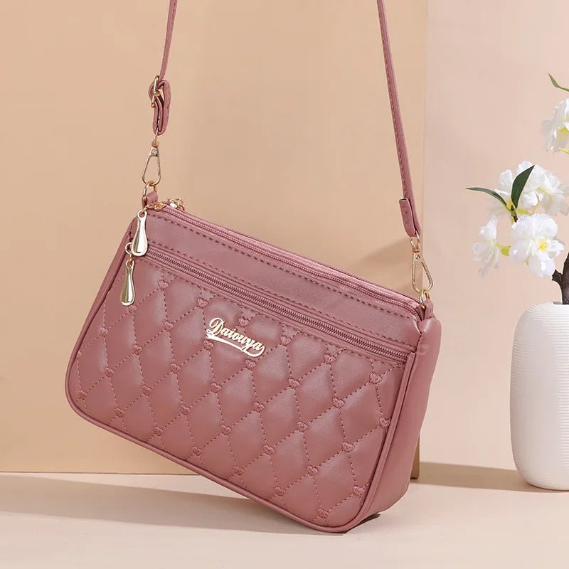 PU Leather Crossbody Bags Zipper New Fashion Shoulder Bag for Women Large Capacity Embroidery Thread Small Purse and Handbags - FATAONPU Leather Crossbody Bags Zipper New Fashion Shoulder Bag for Women Large Capacity Embroidery Thread Small Purse and HandbagsMode & AccessoiresFATAON