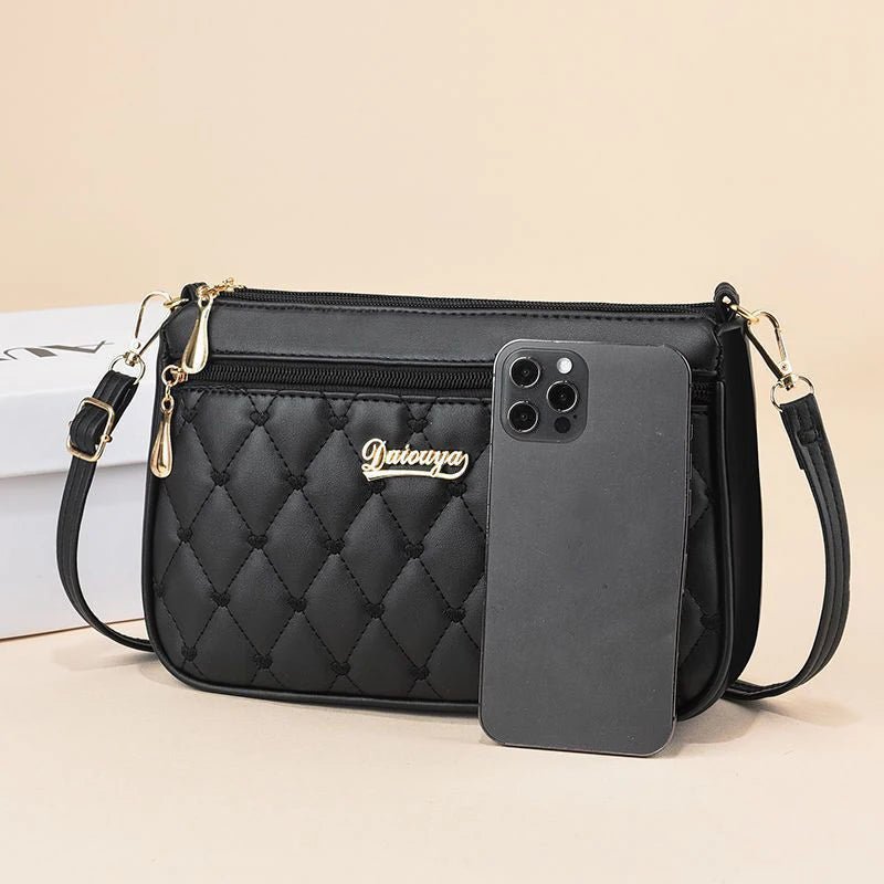 PU Leather Crossbody Bags Zipper New Fashion Shoulder Bag for Women Large Capacity Embroidery Thread Small Purse and Handbags - FATAONPU Leather Crossbody Bags Zipper New Fashion Shoulder Bag for Women Large Capacity Embroidery Thread Small Purse and HandbagsMode & AccessoiresFATAON