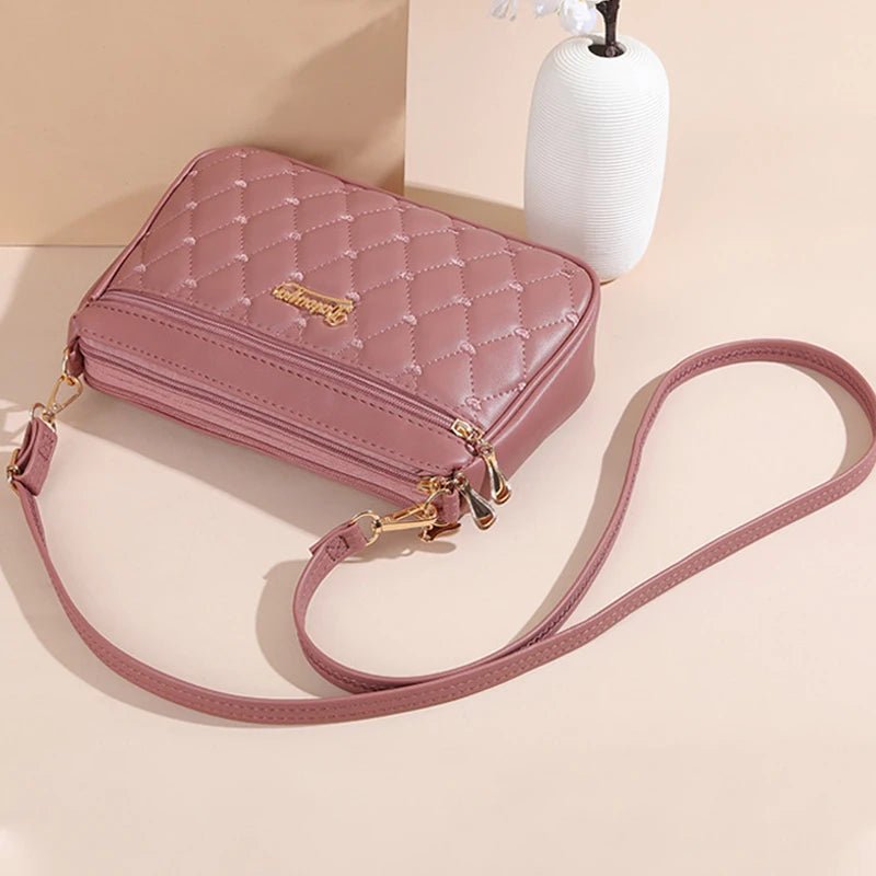 PU Leather Crossbody Bags Zipper New Fashion Shoulder Bag for Women Large Capacity Embroidery Thread Small Purse and Handbags - FATAONPU Leather Crossbody Bags Zipper New Fashion Shoulder Bag for Women Large Capacity Embroidery Thread Small Purse and HandbagsMode & AccessoiresFATAON