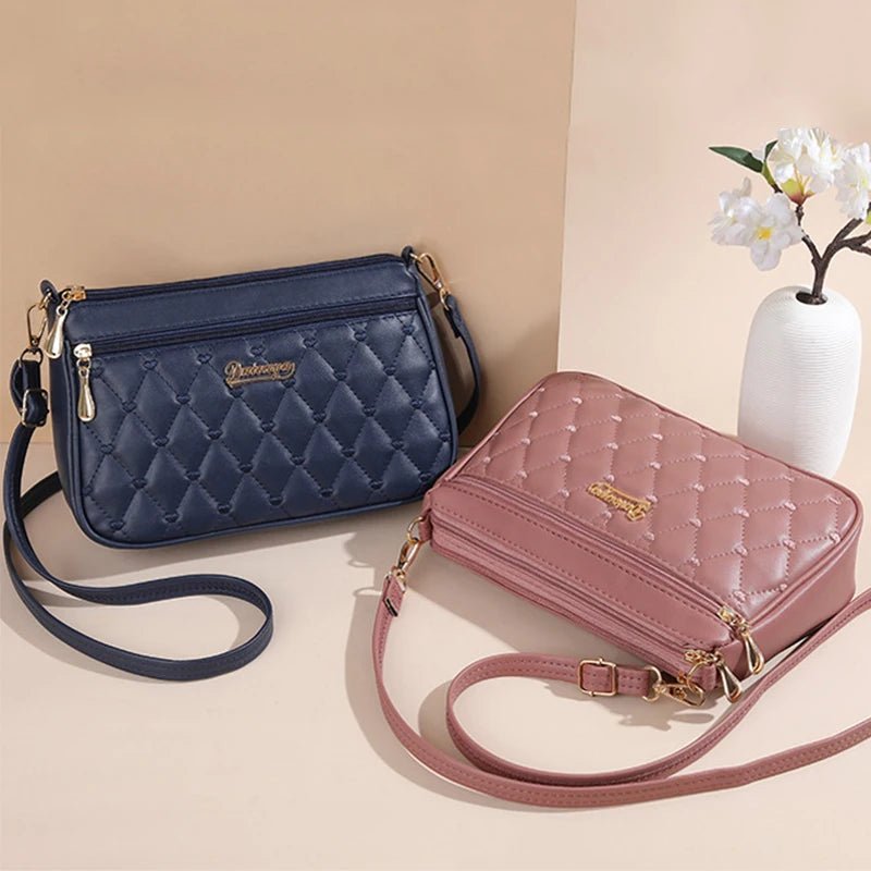 PU Leather Crossbody Bags Zipper New Fashion Shoulder Bag for Women Large Capacity Embroidery Thread Small Purse and Handbags - FATAONPU Leather Crossbody Bags Zipper New Fashion Shoulder Bag for Women Large Capacity Embroidery Thread Small Purse and HandbagsMode & AccessoiresFATAON