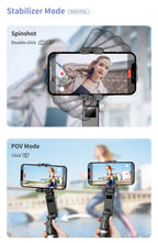Q18 Desktop Following the shooting Mode Gimbal Stabilizer Selfie Stick Tripod with Fill Light for iPhone Cell Phone Smartphone - Fix & GoQ18 Desktop Following the shooting Mode Gimbal Stabilizer Selfie Stick Tripod with Fill Light for iPhone Cell Phone SmartphoneVidéo & PhotoFix & Go