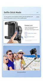 Q18 Desktop Following the shooting Mode Gimbal Stabilizer Selfie Stick Tripod with Fill Light for iPhone Cell Phone Smartphone - Fix & GoQ18 Desktop Following the shooting Mode Gimbal Stabilizer Selfie Stick Tripod with Fill Light for iPhone Cell Phone SmartphoneVidéo & PhotoFix & Go