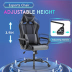 Racing Style Gaming Chair with Adjustable Pillows and Reclining Backrest for Unisex Gamers(Gray) - Fix & GoRacing Style Gaming Chair with Adjustable Pillows and Reclining Backrest for Unisex Gamers(Gray)Fix & Go