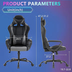 Racing Style Gaming Chair with Adjustable Pillows and Reclining Backrest for Unisex Gamers(Gray) - Fix & GoRacing Style Gaming Chair with Adjustable Pillows and Reclining Backrest for Unisex Gamers(Gray)Fix & Go